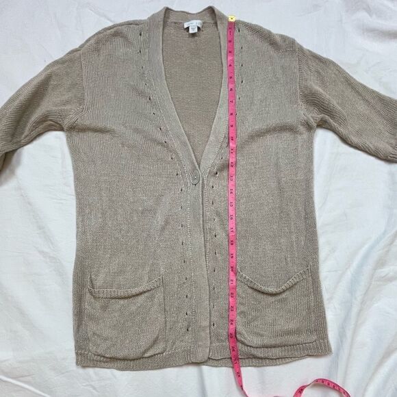 J. Jill Love Linen Knit Cardigan in Beige, size XS - VGUC - Picture 13 of 14